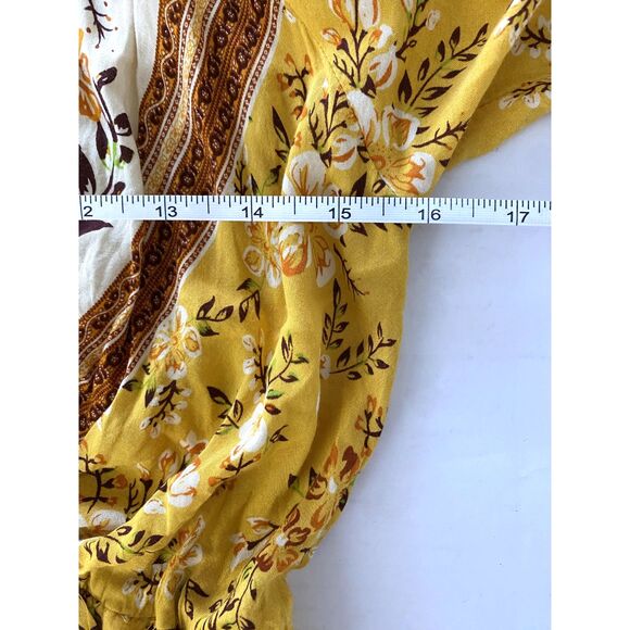 Umgee Floral Border Print Layered Mini Dress Summer Boho A‑Line Sz S - Picture 6 of 15